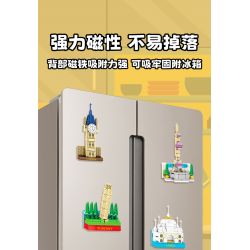 SEMBO 610005 non  THÁP NGHIÊNG PISA bộ đồ chơi xếp lắp ráp ghép mô hình Fridge Refrigerator Magnets FRIDGE MAGNETS Nam Châm Dính Tủ Lạnh 59 khối