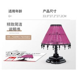 MorkModel 031021 Mork Model 031021 non  ĐÈN BÀN HÌNH THANG CỔ ĐIỂN bộ đồ chơi xếp lắp ráp ghép mô hình Creator TABLE LAMP Sáng Tạo 900 khối