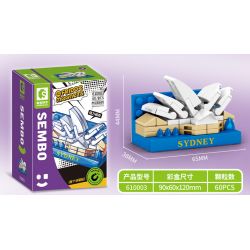 SEMBO 610005 non  THÁP NGHIÊNG PISA bộ đồ chơi xếp lắp ráp ghép mô hình Fridge Refrigerator Magnets FRIDGE MAGNETS Nam Châm Dính Tủ Lạnh 59 khối