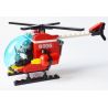 GUDI 9206 non  TRỰC THĂNG CỨU HỎA bộ đồ chơi xếp lắp ráp ghép mô hình Fire Rescure FIREMAN FIREFIGHTING HELICOPTER 91 khối