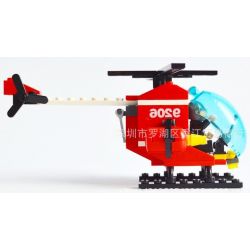 GUDI 9206 non  TRỰC THĂNG CỨU HỎA bộ đồ chơi xếp lắp ráp ghép mô hình Fire Rescure FIREMAN FIREFIGHTING HELICOPTER 91 khối