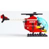 GUDI 9206 non  TRỰC THĂNG CỨU HỎA bộ đồ chơi xếp lắp ráp ghép mô hình Fire Rescure FIREMAN FIREFIGHTING HELICOPTER 91 khối