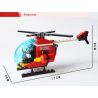 GUDI 9206 non  TRỰC THĂNG CỨU HỎA bộ đồ chơi xếp lắp ráp ghép mô hình Fire Rescure FIREMAN FIREFIGHTING HELICOPTER 91 khối