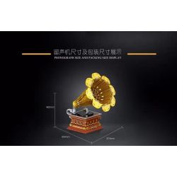 HAPPY BUILD SHINEYU XINYU YC-21002 21002 YC21002 non  LẮP RÁP GRAMPHONE bộ đồ chơi xếp lắp ráp ghép mô hình Creator Expert DREAMERS PHONOGRAPH Chuyên Gia Sáng Tạo 2125 khối