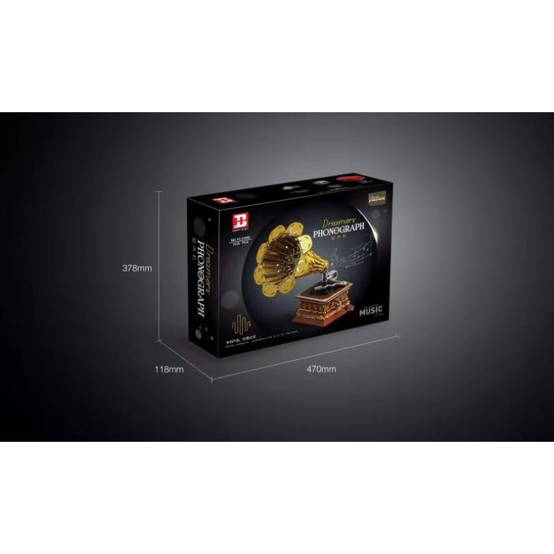 HAPPY BUILD SHINEYU XINYU YC-21002 21002 YC21002 non  LẮP RÁP GRAMPHONE bộ đồ chơi xếp lắp ráp ghép mô hình Creator Expert DREAMERS PHONOGRAPH Chuyên Gia Sáng Tạo 2125 khối