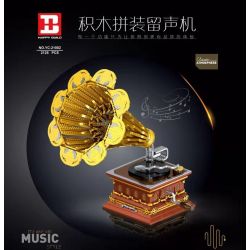 HAPPY BUILD SHINEYU XINYU YC-21002 21002 YC21002 non  LẮP RÁP GRAMPHONE bộ đồ chơi xếp lắp ráp ghép mô hình Creator Expert DREAMERS PHONOGRAPH Chuyên Gia Sáng Tạo 2125 khối