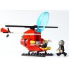 GUDI 9206 non  TRỰC THĂNG CỨU HỎA bộ đồ chơi xếp lắp ráp ghép mô hình Fire Rescure FIREMAN FIREFIGHTING HELICOPTER 91 khối