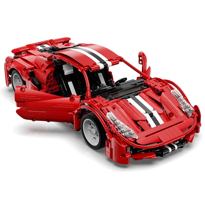 DOUBLEE CADA C61049 61049 non Lego QUỶ ĐỎ FERRARI 488 1:12 tỷ lệ 1:12 bộ đồ chơi xếp lắp ráp ghép mô hình Technic RED DEVILS、FERRARI 488 Kỹ Thuật Công Nghệ Cao Mô Hình Phương Tiện 1126 khối