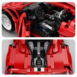 DOUBLEE CADA C61049 61049 non  QUỶ ĐỎ FERRARI 488 1:12 tỷ lệ 1:12 bộ đồ chơi xếp lắp ráp ghép mô hình  RED DEVILS、FERRARI 488 Kỹ Thuật Công Nghệ Cao Mô Hình Phương Tiện 1126 khối