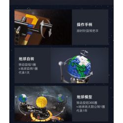 CADA DOUBLEE C71004 71004 non  BỘ ĐỒ HỆ MẶT TRỜI bộ đồ chơi xếp lắp ráp ghép mô hình EARTH MOON AND SUN ORRERY 865 khối