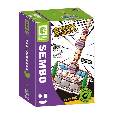 SEMBO 610002 non  HÒN NGỌC PHƯƠNG ĐÔNG bộ đồ chơi xếp lắp ráp ghép mô hình Fridge Refrigerator Magnets FRIDGE MAGNETS Nam Châm Dính Tủ Lạnh 59 khối