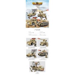 Kazi KY84115 84115 non  XE RADAR SÓNG MÉT KẾT HỢP 4 bộ đồ chơi xếp lắp ráp ghép mô hình Military Power Sức Mạnh Quân Sự 697 khối