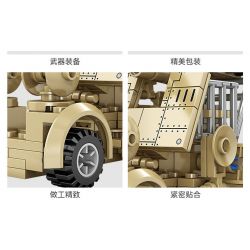 Kazi KY84115 84115 non  XE RADAR SÓNG MÉT KẾT HỢP 4 bộ đồ chơi xếp lắp ráp ghép mô hình Military Power Sức Mạnh Quân Sự 697 khối