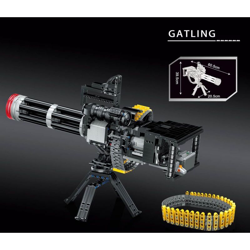 PANGU PG-15004 15004 PG15004 non  SÚNG MÁY NẶNG GUTIN bộ đồ chơi xếp lắp ráp ghép mô hình Gun GATLING HEAVY MACHINE GUN 1935 khối