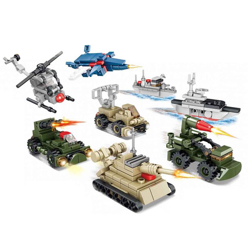 Kazi KY84109 84109 non Lego PHÍ LẮP RÁP ĐƯỜNG BIỂN BỘ VÀ HÀNG KHÔNG 8 MẪU bộ đồ chơi xếp lắp ráp ghép mô hình Military Power Sức Mạnh Quân Sự