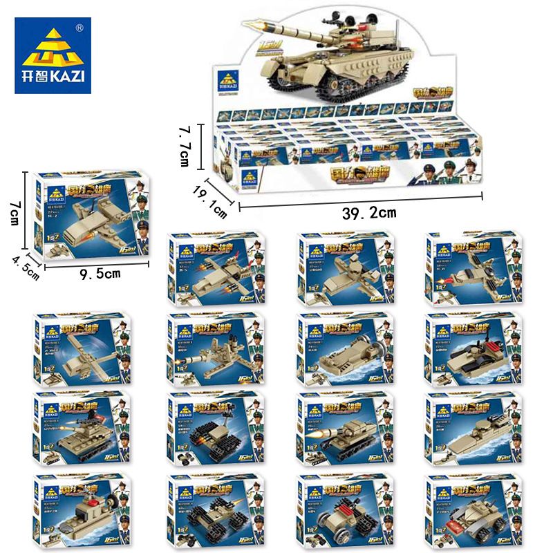 Kazi KY84108 84108 non  16 KẾT HỢP bộ đồ chơi xếp lắp ráp ghép mô hình Military Power Sức Mạnh Quân Sự 517 khối