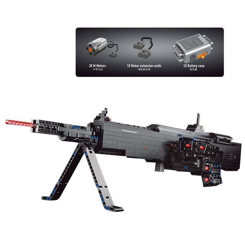 PANGU PG-15003 15003 PG15003 non  M249 SÚNG MÁY NHẸ bộ đồ chơi xếp lắp ráp ghép mô hình Gun M249 LIGHT MACHINE GUN 1280 khối