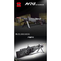 PANGU PG-15003 15003 PG15003 non  M249 SÚNG MÁY NHẸ bộ đồ chơi xếp lắp ráp ghép mô hình Gun M249 LIGHT MACHINE GUN 1280 khối