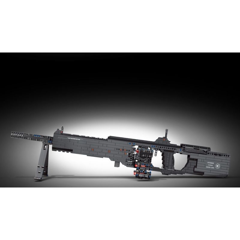 PANGU PG-15003 15003 PG15003 non  M249 SÚNG MÁY NHẸ bộ đồ chơi xếp lắp ráp ghép mô hình Gun M249 LIGHT MACHINE GUN 1280 khối