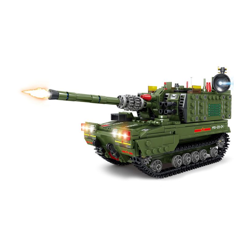 Kazi KY84114 84114 non Lego PHÁO TỰ HÀNH 05A 8 TỔ HỢP bộ đồ chơi xếp lắp ráp ghép mô hình Military Power Sức Mạnh Quân Sự 889 khối