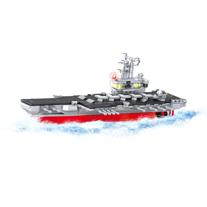 Kazi KY84107 84107 non Lego TÀU SÂN BAY SỐ 003 bộ đồ chơi xếp lắp ráp ghép mô hình Military Power Sức Mạnh Quân Sự 430 khối