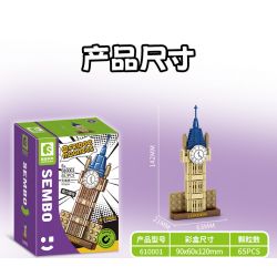 SEMBO 610001 non  ĐỒNG HỒ LỚN bộ đồ chơi xếp lắp ráp ghép mô hình Fridge Refrigerator Magnets FRIDGE MAGNETS Nam Châm Dính Tủ Lạnh 65 khối