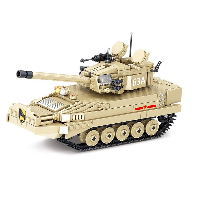 Kazi KY84103 84103 non Lego XE TĂNG LỘI NƯỚC 63A bộ đồ chơi xếp lắp ráp ghép mô hình Military Power Sức Mạnh Quân Sự 521 khối