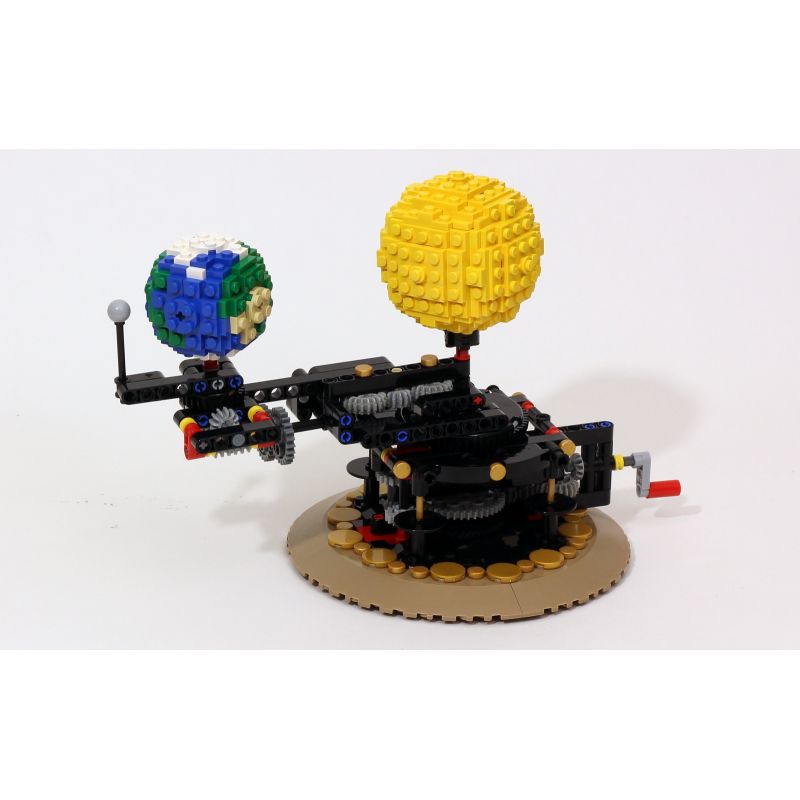 REBRICKABLE MOC-4477 4477 MOC4477 non Lego ORRERY MẶT TRĂNG TRÁI ĐẤT bộ đồ chơi xếp lắp ráp ghép mô hình EARTH MOON AND SUN ORRERY 462 khối