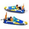 GUDI 9213 non  XUỒNG CỨU HỎA CHỮA CHÁY CANO bộ đồ chơi xếp lắp ráp ghép mô hình City FIREMAN THE WATER SPRAY BOAT Thành Phố 315 khối