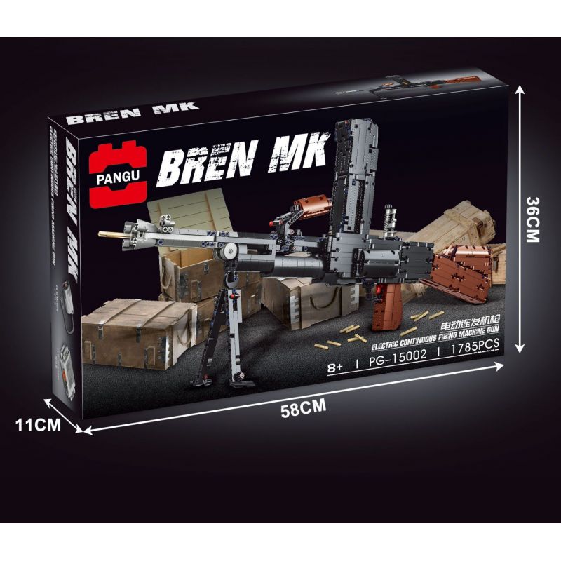 PANGU PG-15002 15002 PG15002 non  SÚNG MÁY NHẸ bộ đồ chơi xếp lắp ráp ghép mô hình ELECTRIC CONTINUOUS FIRING MACHINE GUN BREN MK 1785 khối PANGU PG-15002 15002 PG15002 non  SÚNG MÁY NHẸ bộ đồ chơi xếp lắp ráp ghép mô hình ELECTRIC CONTINUOUS FIRING MACHINE GUN BREN MK 1785 khối