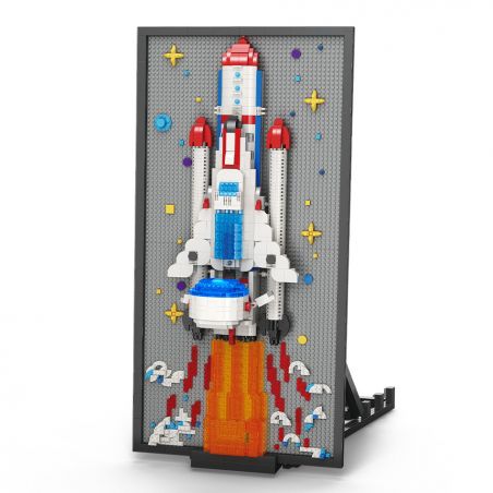 MOYU BLOCK MY95005 95005 non  CỨU TRỢ TÊN LỬA ÂM THANH bộ đồ chơi xếp lắp ráp ghép mô hình UNIVERSE TRIP 2576 khối