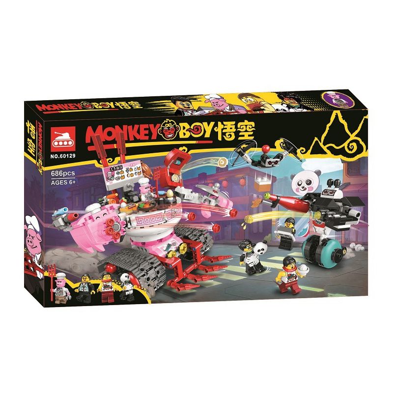 NOT Lego PIGSY'S NOODLE TANK 80026 TANK 60129 xếp lắp ráp ghép mô hình BỂ MÌ CỦA PIGSY THÙNG Monkie Kid Tây Du Ký Tôn Ngộ Không 662 khối