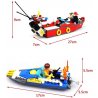 GUDI 9213 non  XUỒNG CỨU HỎA CHỮA CHÁY CANO bộ đồ chơi xếp lắp ráp ghép mô hình City FIREMAN THE WATER SPRAY BOAT Thành Phố 315 khối