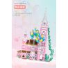 MOYU BLOCK MY92025 92025 non  NHÀ THỜ THÁNH TÂM CHÚA GIÊSU HỒ CHÍ MINH VIỆT NAM bộ đồ chơi xếp lắp ráp ghép mô hình Buildings HO CHI MINH PINK CHURCH 6818 khối