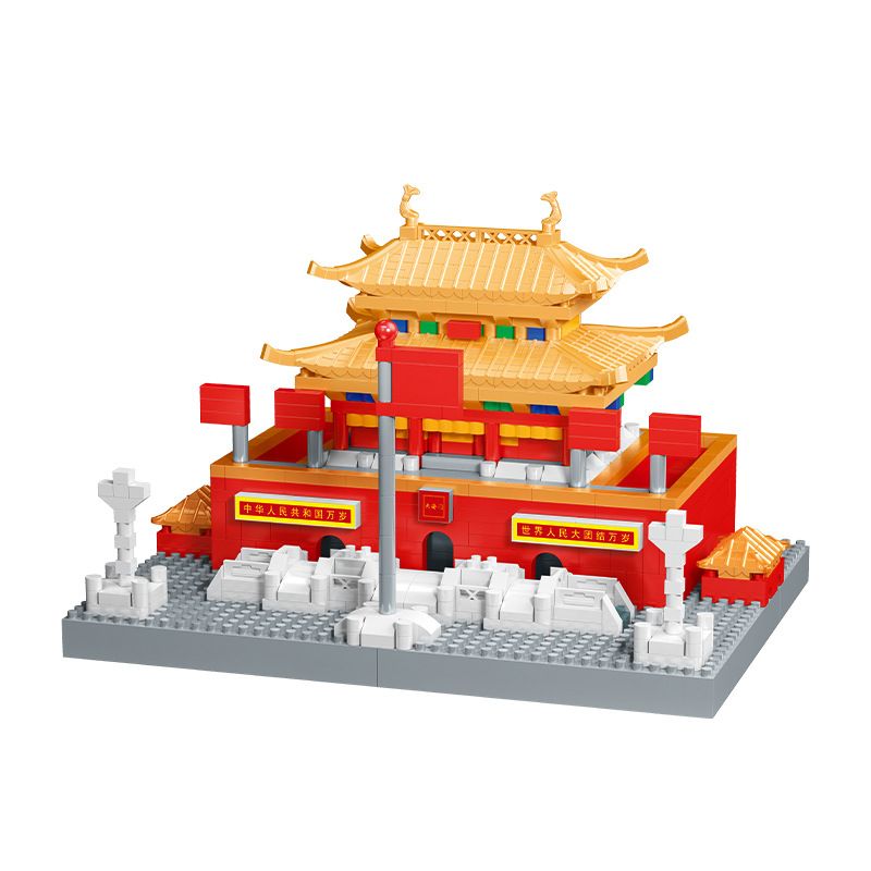 MOYU BLOCK MY92040 92040 non Lego QUẢNG TRƯỜNG THIÊN AN MÔN MINI bộ đồ chơi xếp lắp ráp ghép mô hình Buildings 1088 khối