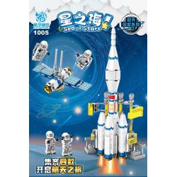 KUYU MOXING 1005 non  HÀNH TRÌNH KHÔNG GIAN BIỂN SAO 4 LOẠI bộ đồ chơi xếp lắp ráp ghép mô hình Space SEA OF STARS Thám Hiểm Không Gian 343 khối