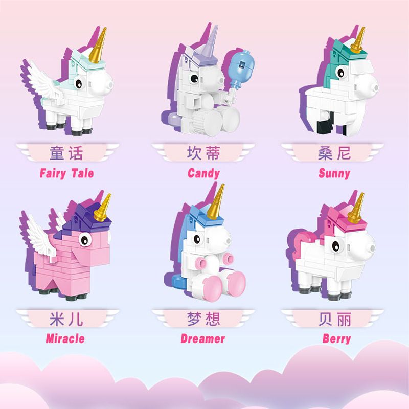 XINGBAO XB non  UNICORN UNICORN 6. bộ đồ chơi xếp lắp ráp ghép mô hình 269 khối