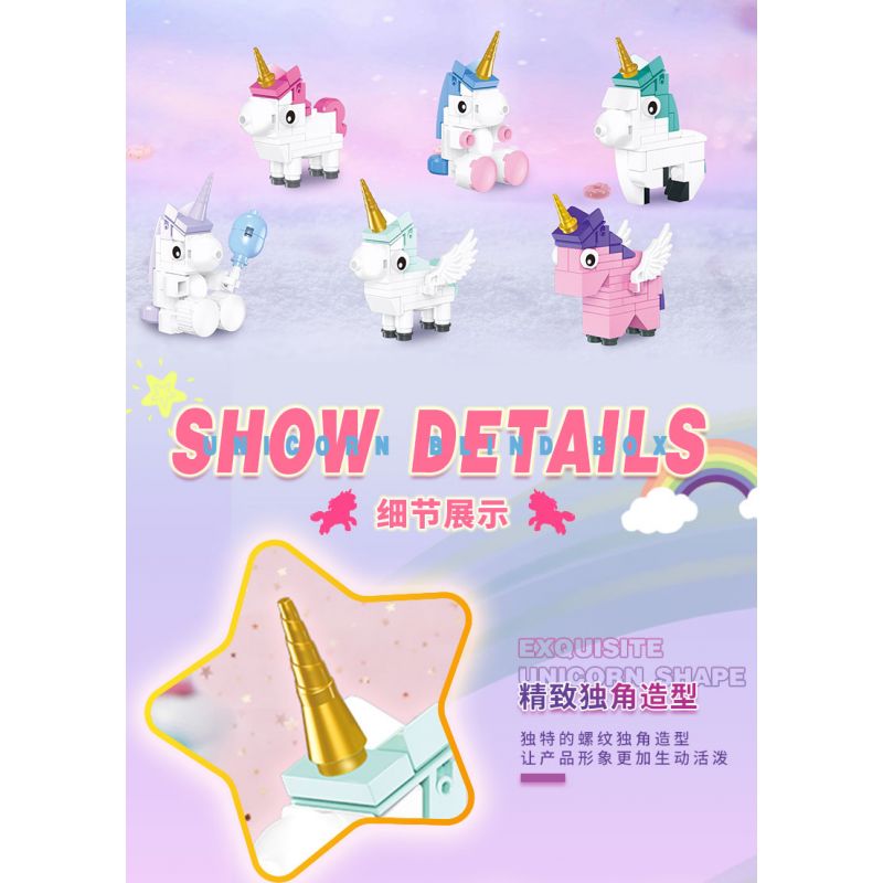 XINGBAO XB non  UNICORN UNICORN 6. bộ đồ chơi xếp lắp ráp ghép mô hình 269 khối