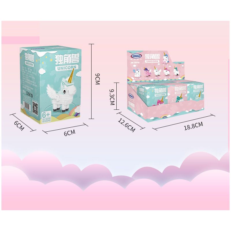XINGBAO XB non  UNICORN UNICORN 6. bộ đồ chơi xếp lắp ráp ghép mô hình 269 khối