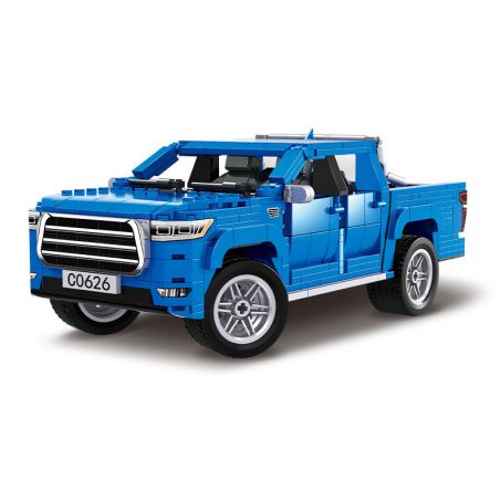 WOMA C0626 0626 non  LẤY MỘT bộ đồ chơi xếp lắp ráp ghép mô hình Racers PICK-UP Đua Tốc Độ 826 khối