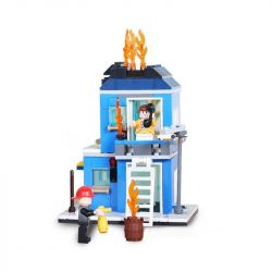 GUDI 9215 Xếp hình kiểu Lego CITY Fire Emergency Xe Thang Cứu Hỏa Chữa Cháy Nhà 431 khối