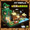 RENZAIMA 734 non  LÀNG RỪNG VỚI ÁNH SÁNG bộ đồ chơi xếp lắp ráp ghép mô hình Minecraft MY WORLD Game Xây Dựng 2106 khối