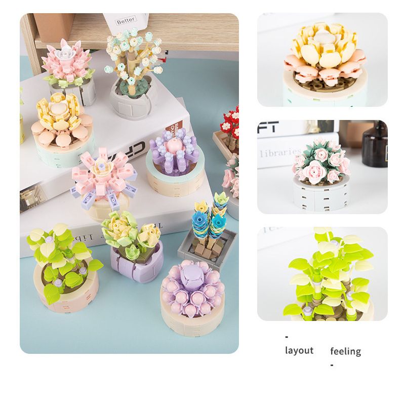 JAKI JK2710 2710 non  CÂY MỌNG NƯỚC TRONG CHẬU 12 LOẠI CÂU CHUYỆN MAY MẮN ÁNH SAO THẠCH MÙA HÈ NĂM THÁNG SƯƠNG CÔ GÁI NGUYỆN XOÀI NGỌC BÍCH DẠ KHÚC MƯA QUYẾN RŨ HOÀNG HÔN DÒNG SÔNG NGƯỜI DU HÀNH THỜI GIAN YANSHA XINYU THIÊN THẦN MƠ SAY RƯỢU bộ đồ chơi xếp lắp ráp ghép mô hình Flowers Hoa