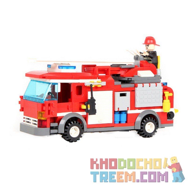GUDI 9215 Xếp hình kiểu  CITY Fire Emergency Xe Thang Cứu Hỏa Chữa Cháy Nhà 431 khối