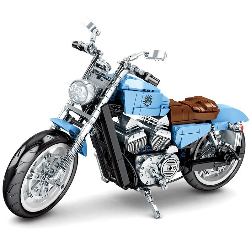 SEMBO 701714 non Lego HARLEY - DAVISON BỐN MƯƠI TÁMTM KỶ NIỆM 115 NĂM bộ đồ chơi xếp lắp ráp ghép mô hình Motorcycle Motorbike HARLEY-DAVIDSON Xe Hai Bánh 729 khối