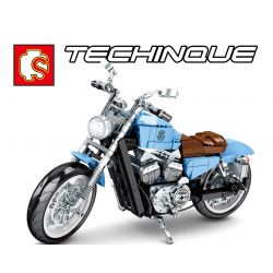 SEMBO 701714 non  HARLEY - DAVISON BỐN MƯƠI TÁMTM KỶ NIỆM 115 NĂM bộ đồ chơi xếp lắp ráp ghép mô hình Motorcycle Motorbike HARLEY-DAVIDSON Xe Hai Bánh 729 khối