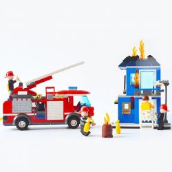 GUDI 9215 Xếp hình kiểu Lego CITY Fire Emergency Xe Thang Cứu Hỏa Chữa Cháy Nhà 431 khối