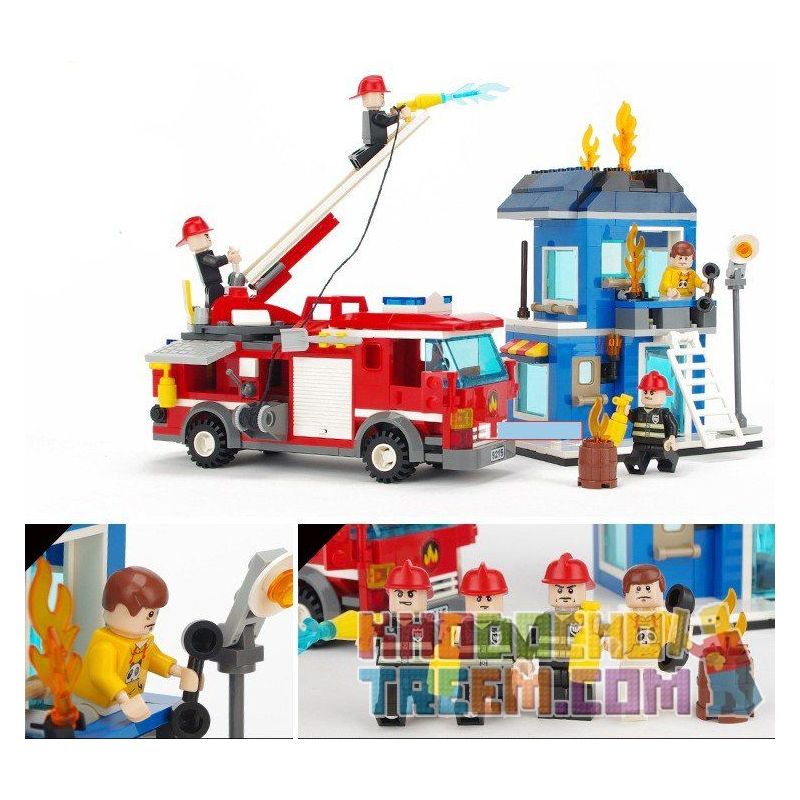 GUDI 9215 Xếp hình kiểu  CITY Fire Emergency Xe Thang Cứu Hỏa Chữa Cháy Nhà 431 khối