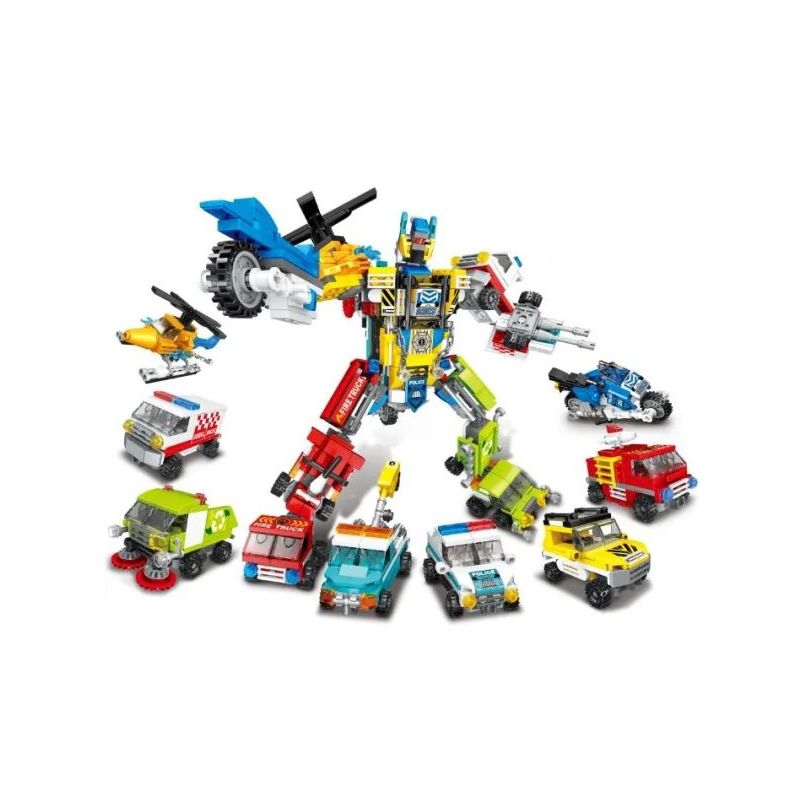 MINGDI 9018 non Lego CƠ KHÍ ĐÔ THỊ bộ đồ chơi xếp lắp ráp ghép mô hình City CITY MECHA Thành Phố 678 khối