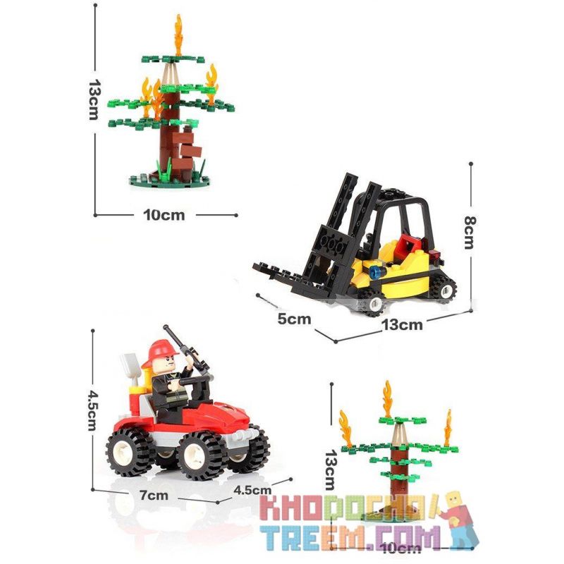 GUDI 9216 Xếp hình kiểu  CITY Fire Plane Máy Bay Cứu Hỏa Chữa Cháy Rừng 522 khối